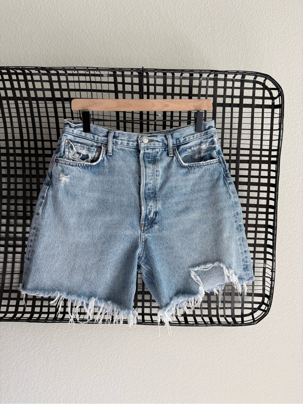 Agolde Stella Distressed Shorts
